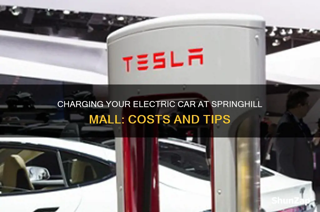 how much to charging you electric car at springhill mall