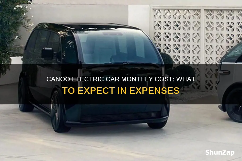 how much will canoo electric car cost per month