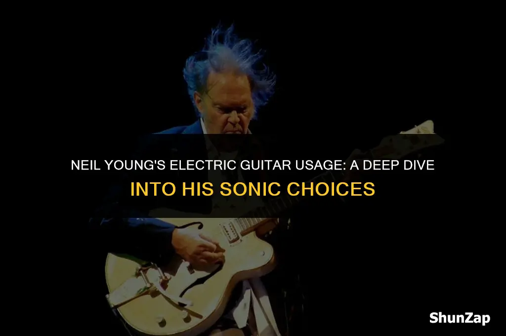 how often does neil young use electric guitar