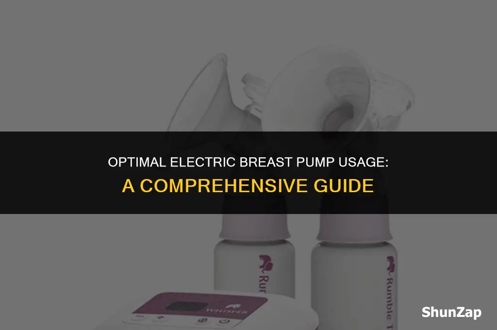 how often should i use an electric breast pump