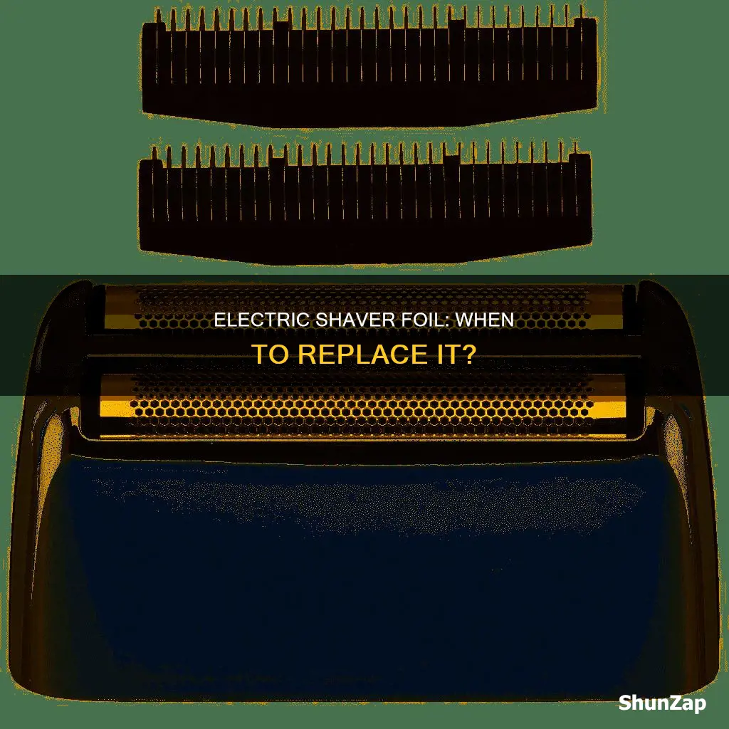 how often to replace electric shaver foil