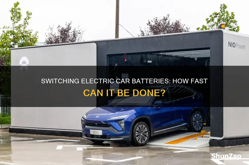 how quickly can you switch out battery electric car