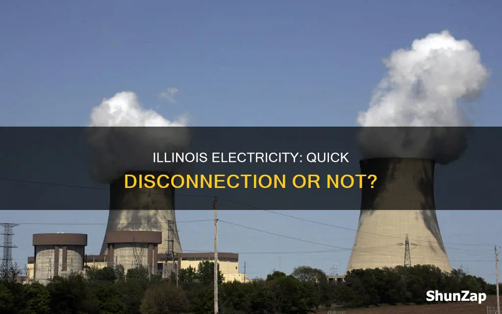 how quickly is electricity turned off illinois