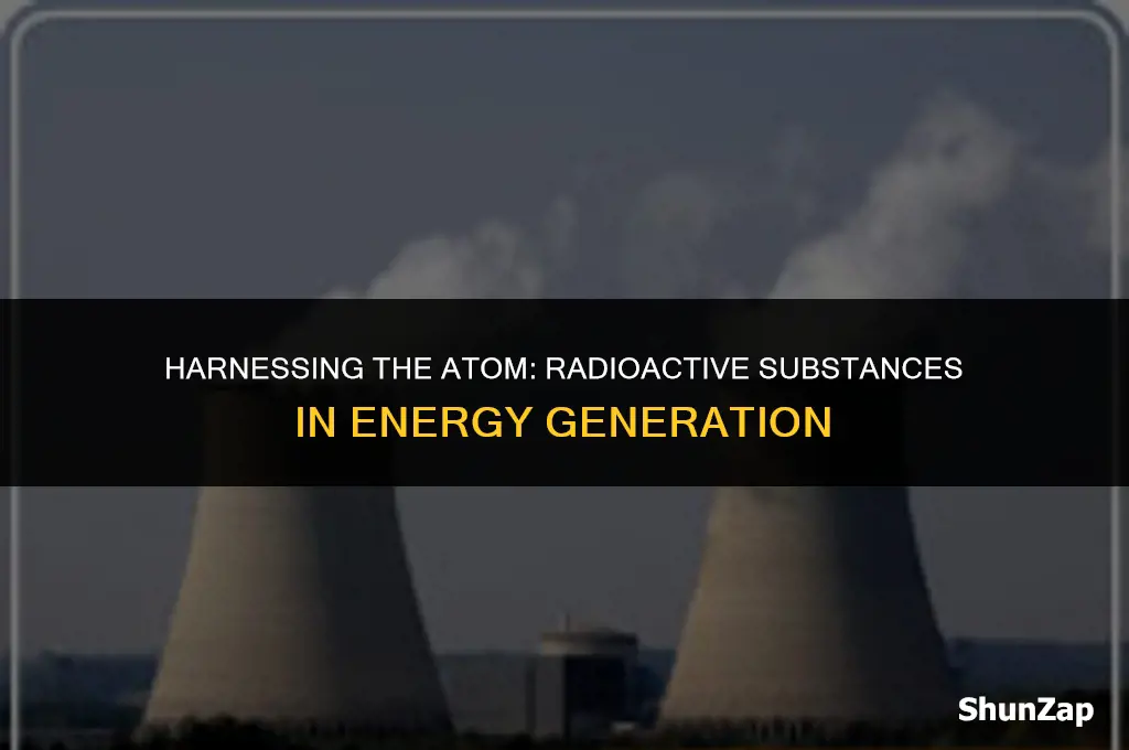 how radioactive substances are used to generate energy electricity
