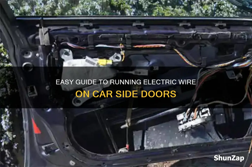 how run electric wire on car side door