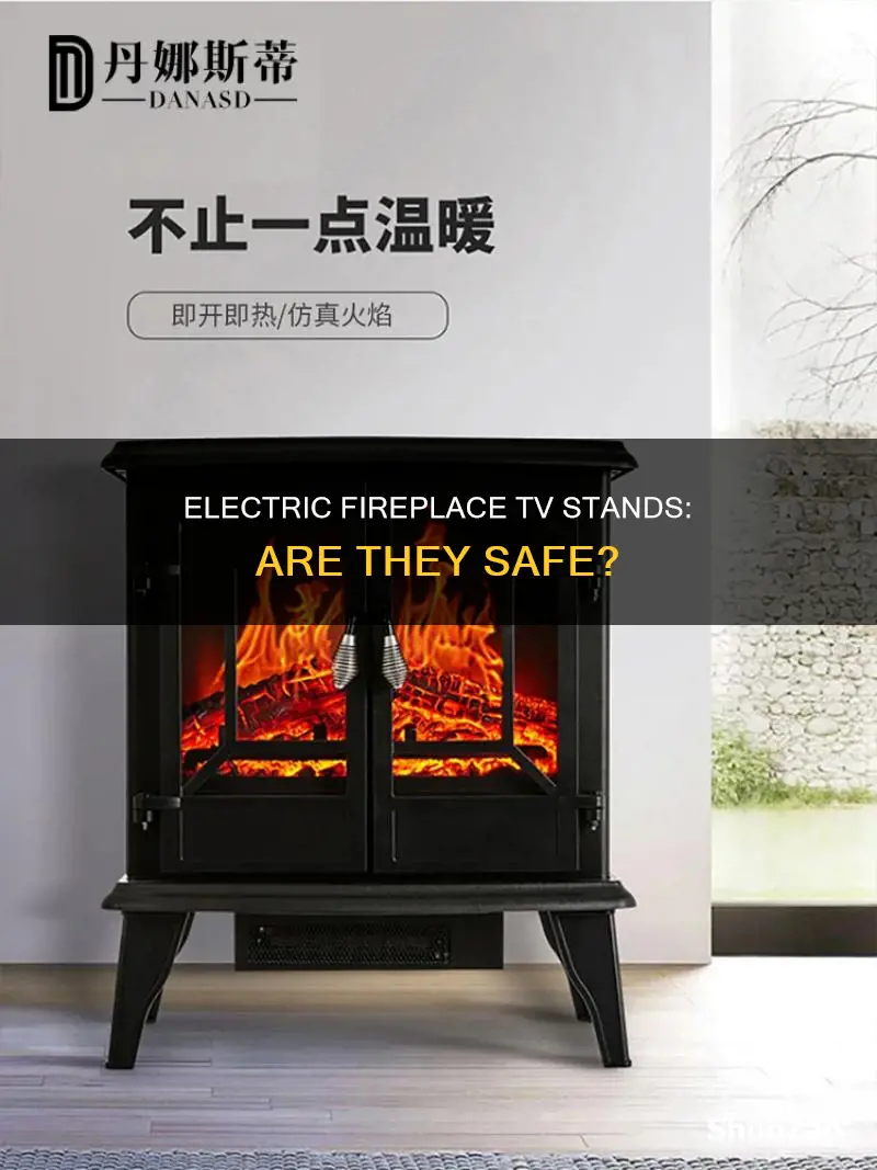 how safe are electric fireplace tv stand
