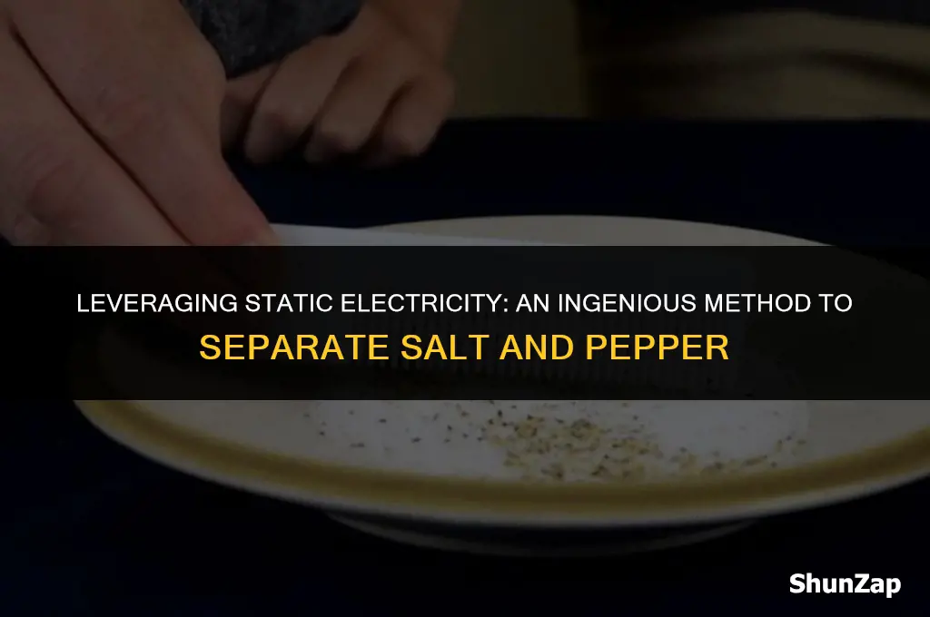 how separate salt and pepper using static electricity