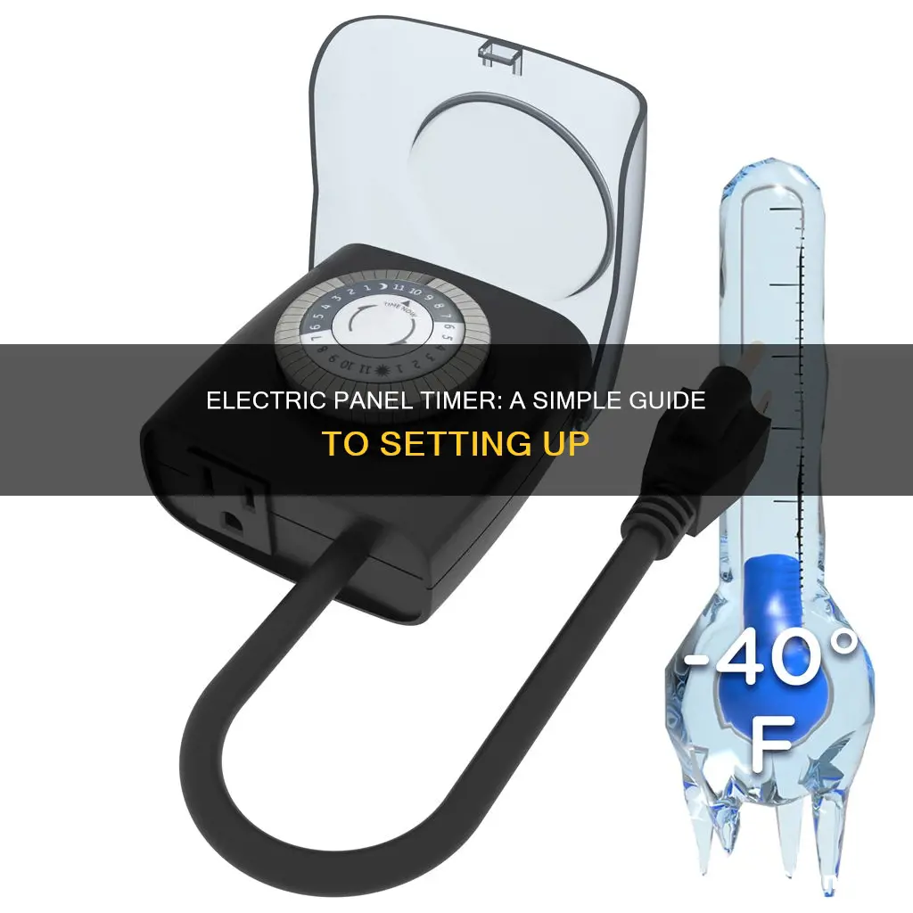how set a timer on electric pannel