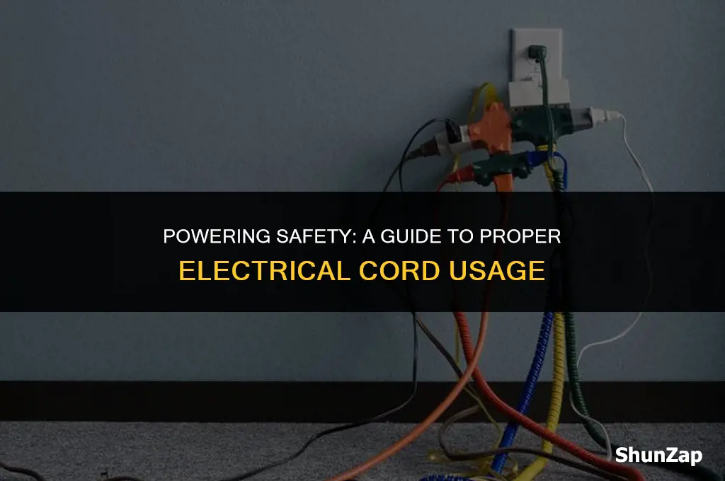 how should electrical cords be safely used