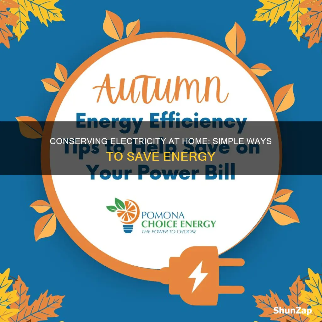 how should you conserve electricity at home