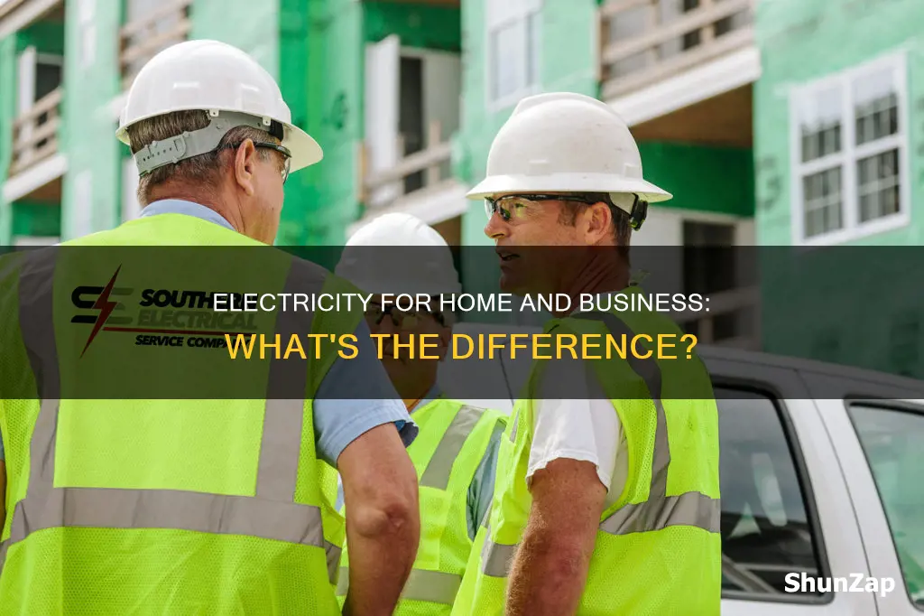 how similar is residential and commercial electric