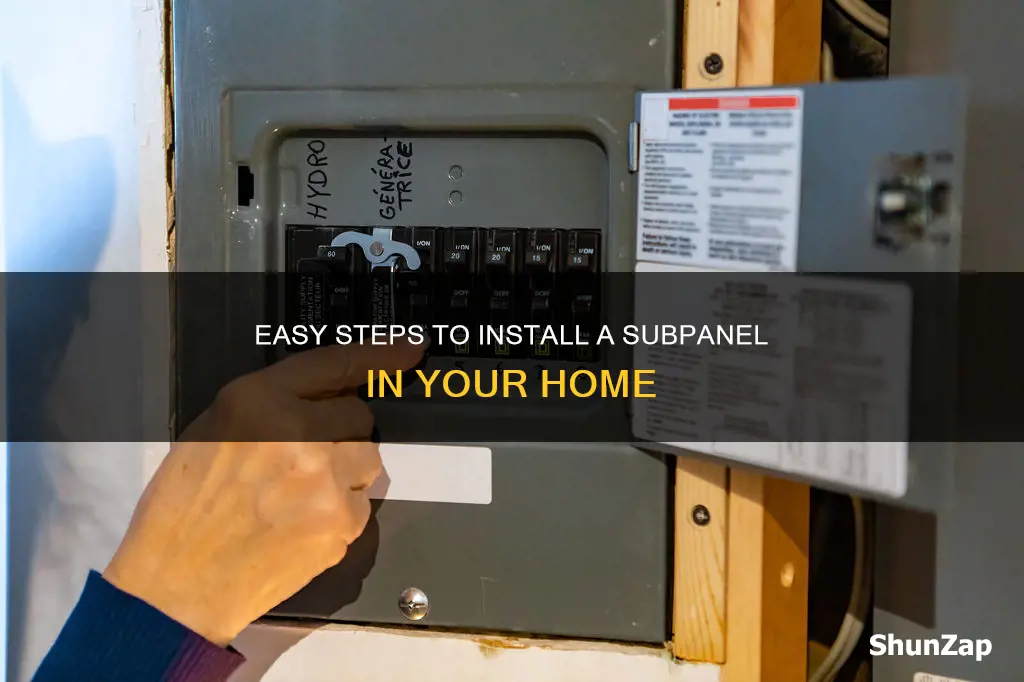 how to add an electrical sub anel