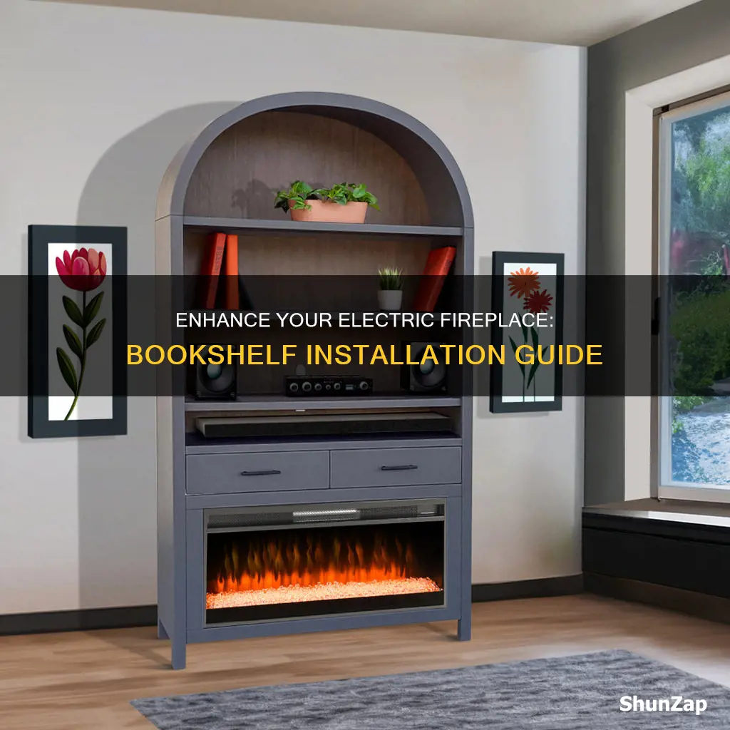 how to add bookshelf to electric fireplace