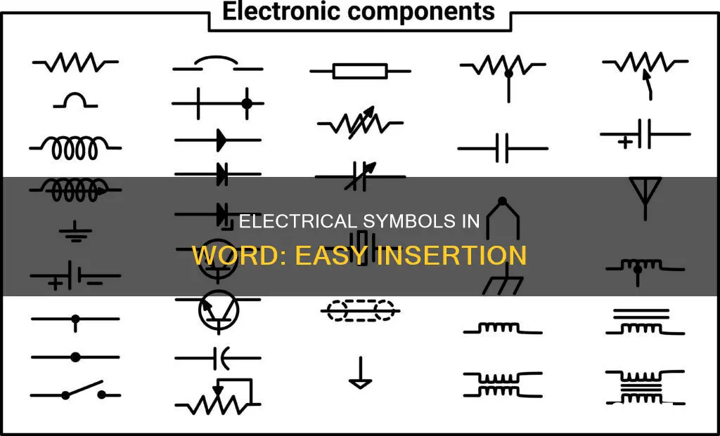 how to add electrical symbols in word