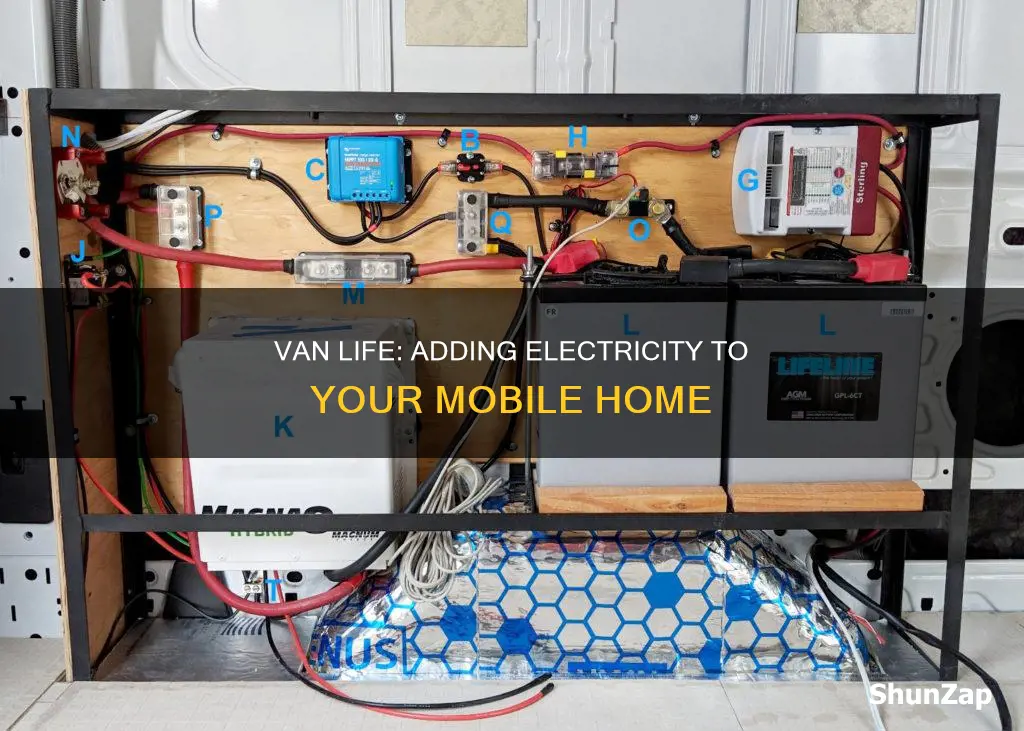 how to add electricity to a van