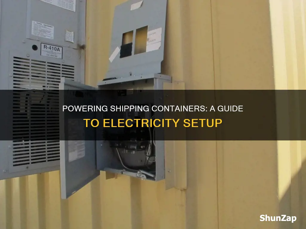 how to add electricity to shipping container