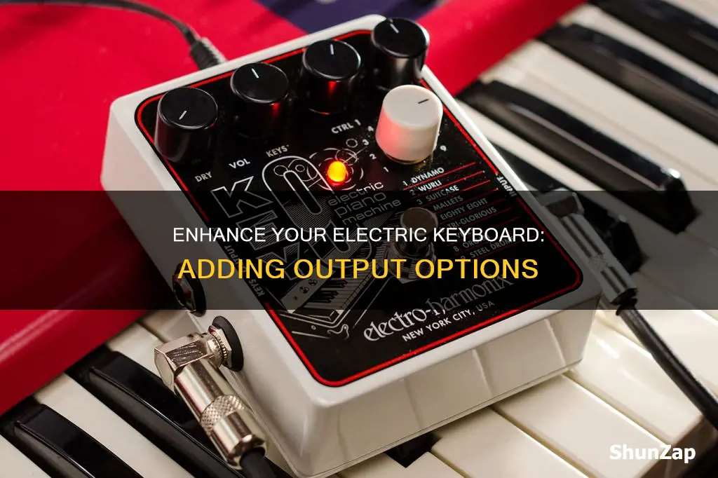 how to add output to electric keyboard