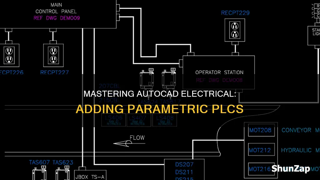 how to add parametric plc autocad electrical