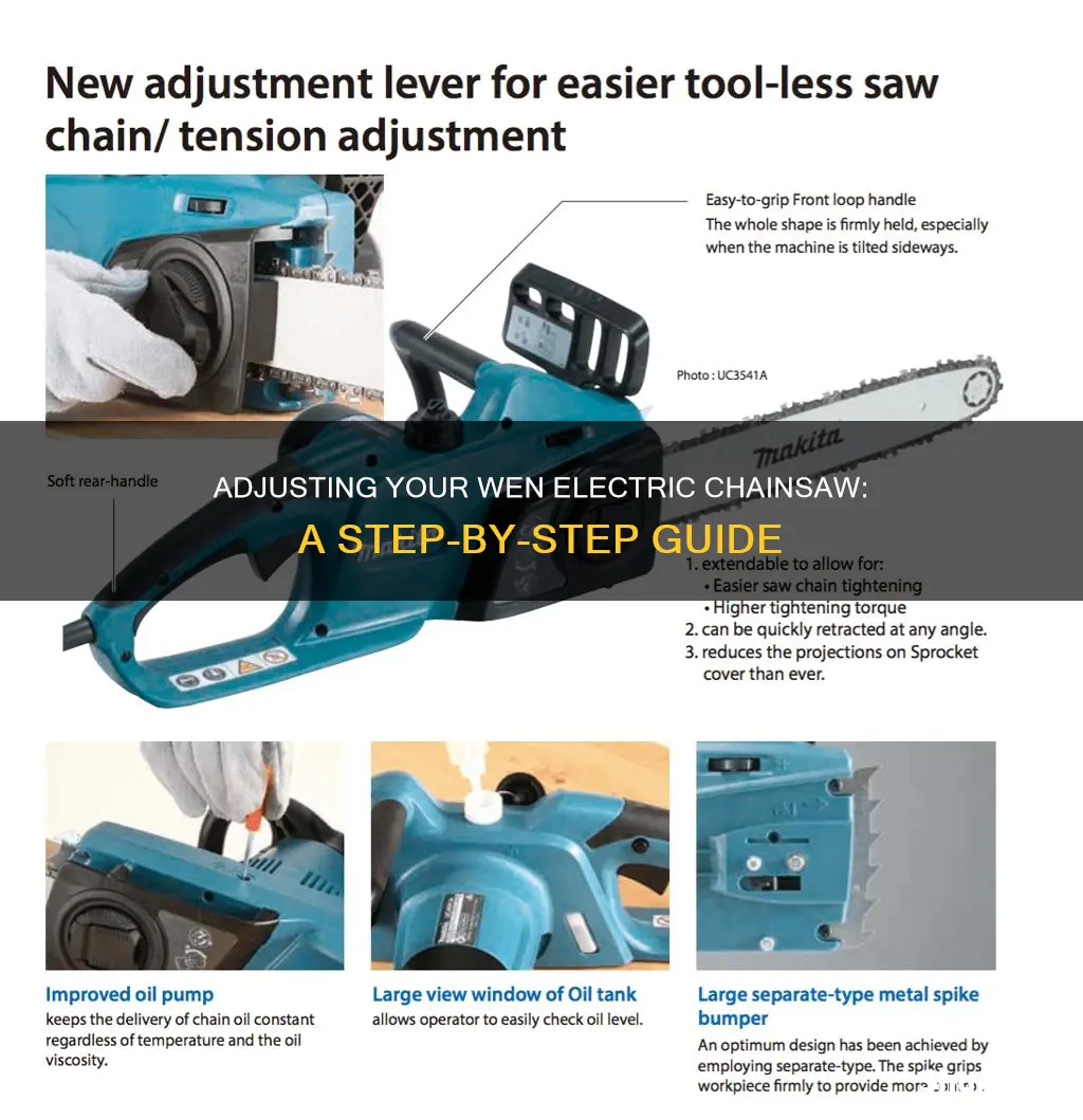 how to adjust a wen electric chainsaw