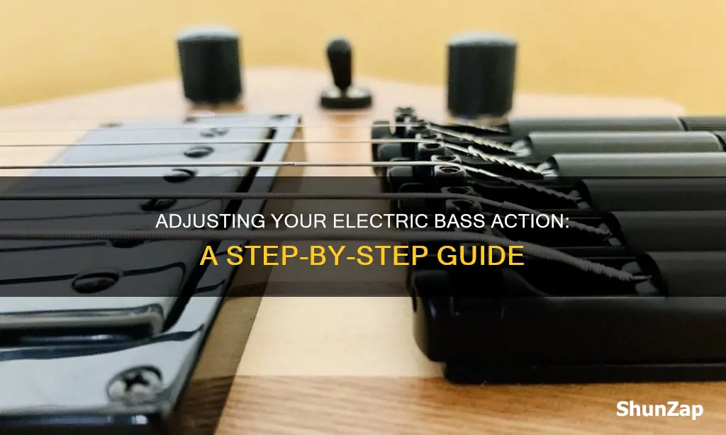 how to adjust action on electric bass