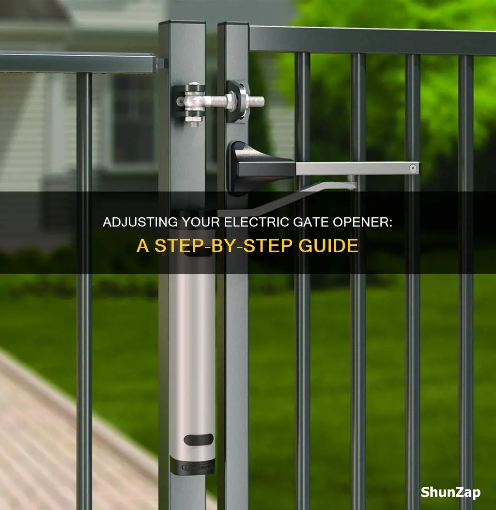 how to adjust an electric gate opener
