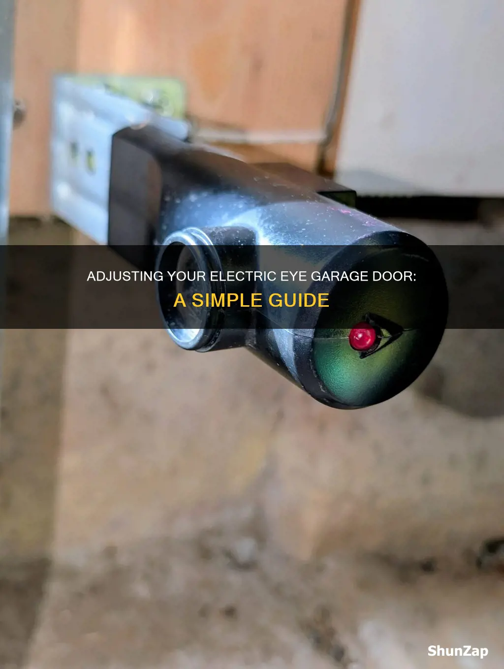 how to adjust electric eye garage door