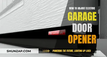 Adjusting Your Electric Garage Door Opener: A Simple Guide