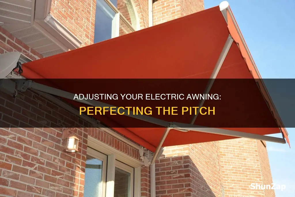 how to adjust pitch on electric awning
