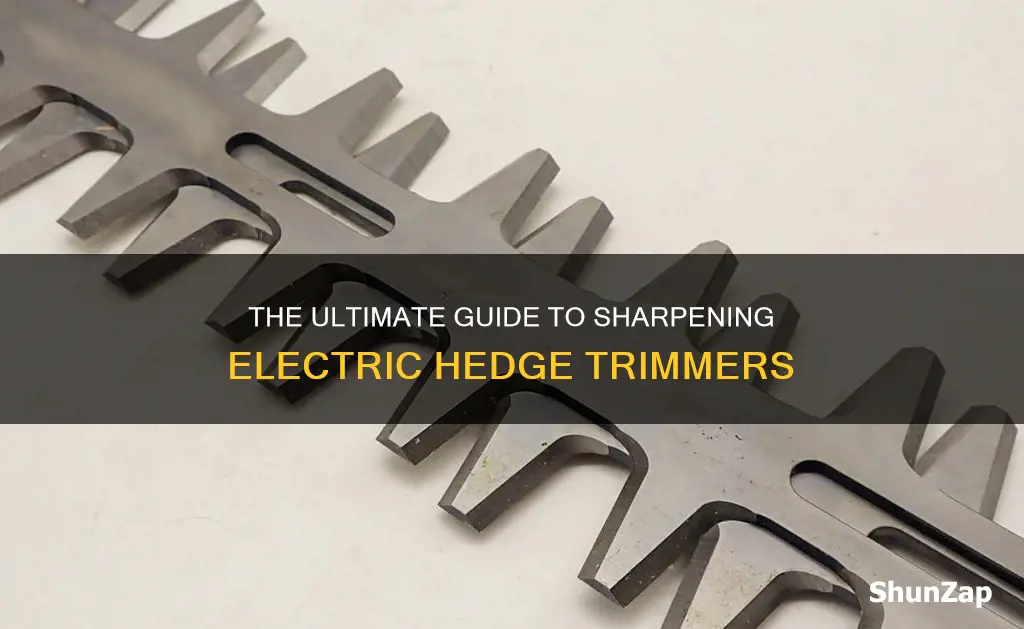 how to aharpen an electric hedge trimmer