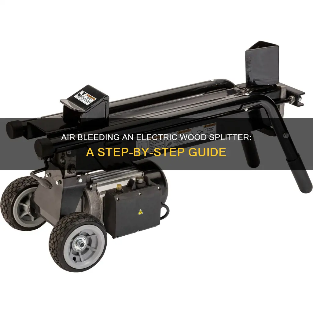 how to air bleed electric wood splitter