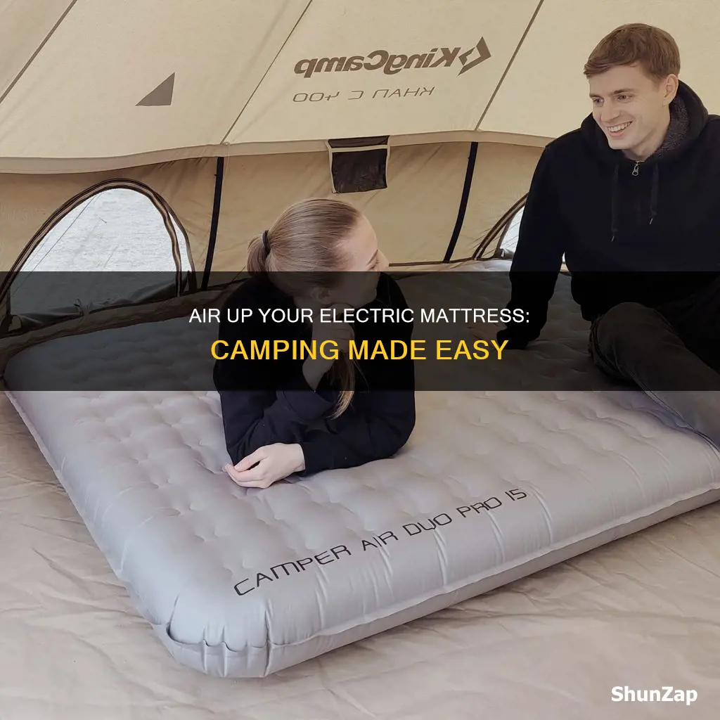 how to air up electric mattress camping