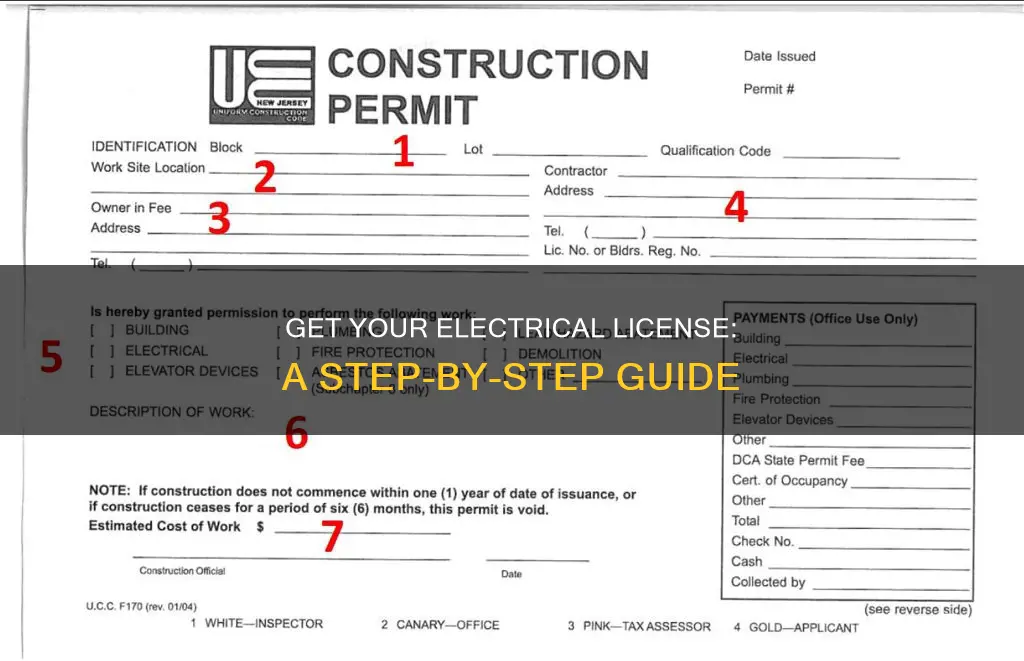 how to apply for a electrical licence