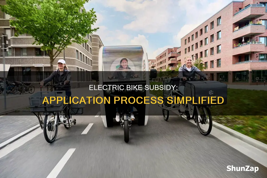 how to apply for electric bike subsidy