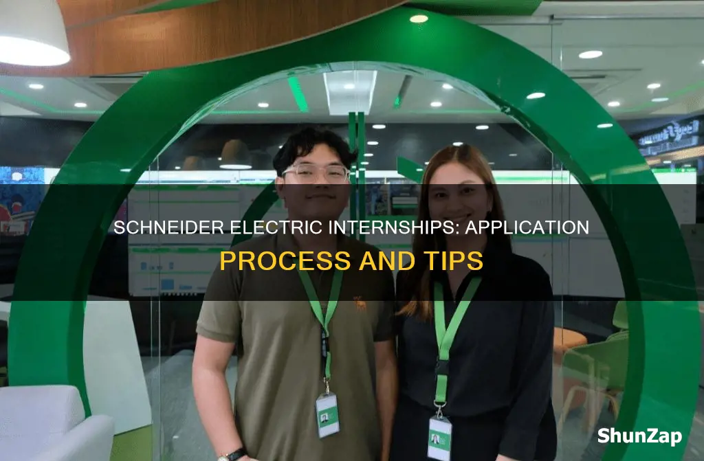 how to apply internship in schneider electric