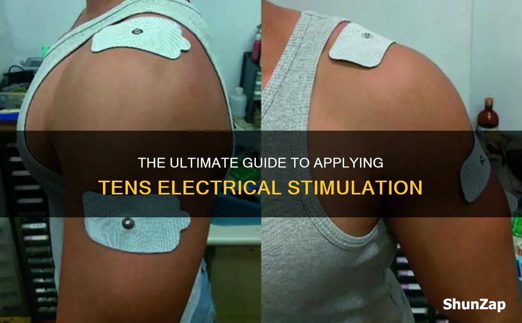 how to apply tents electrical stimulation machine