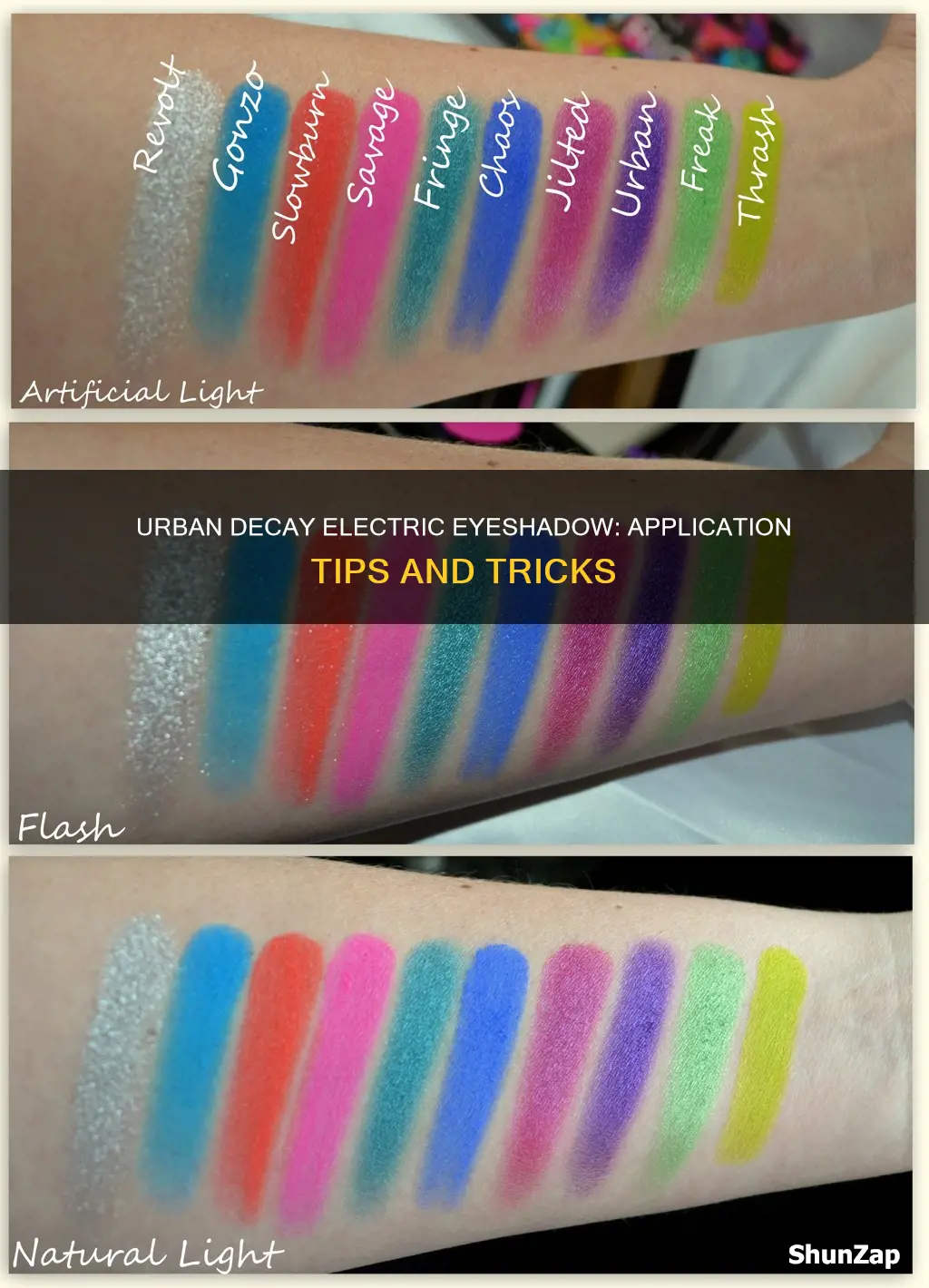 how to apply urban decay electric eyeshadow