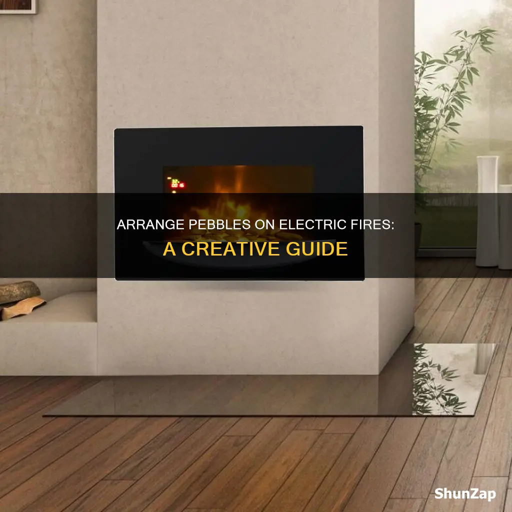 how to arrange pebbles on electric fire