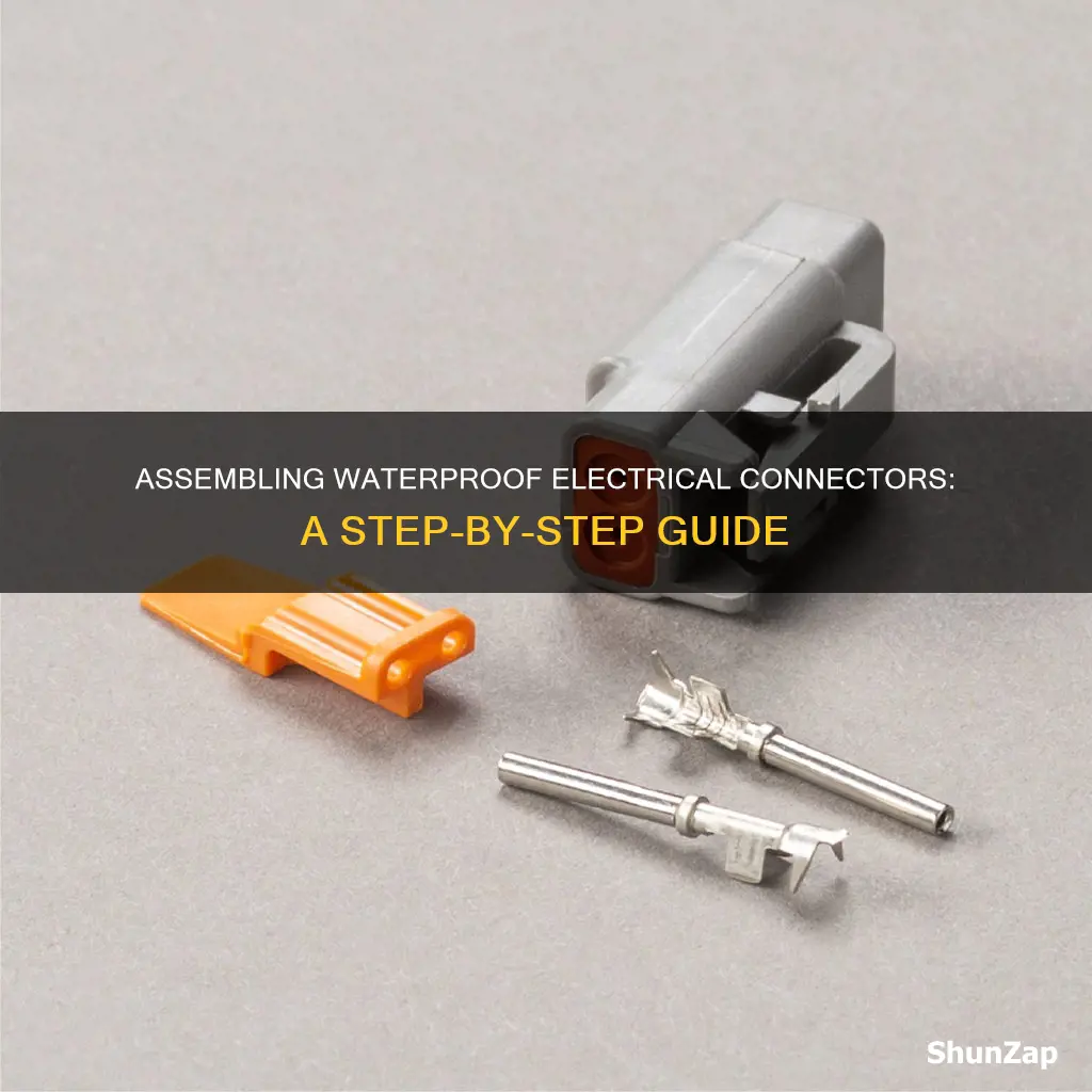 how to assemble 2pin waterproof electrical connectors
