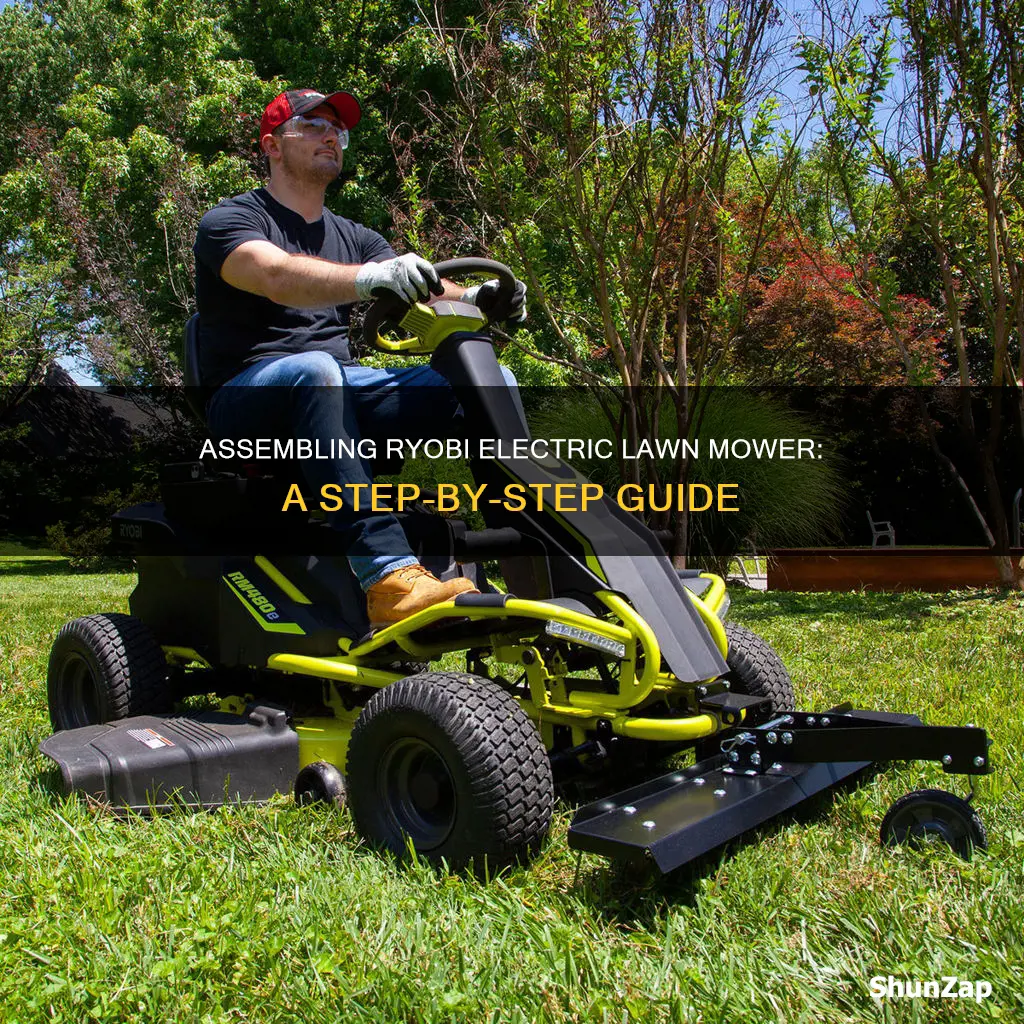 how to assemble ryobi electric lawn mower