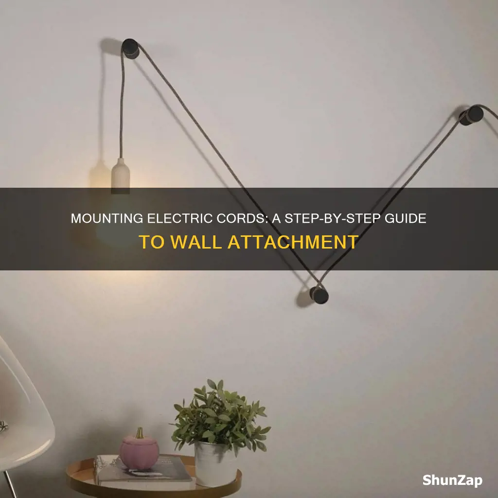 how to attach electric cord to wall