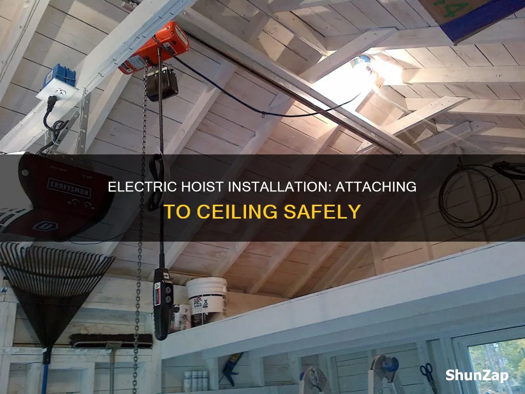 how to attach electric hoist to ceiling