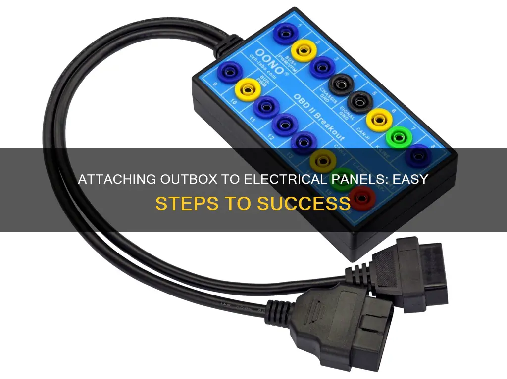 how to attach outbox to electrical panal