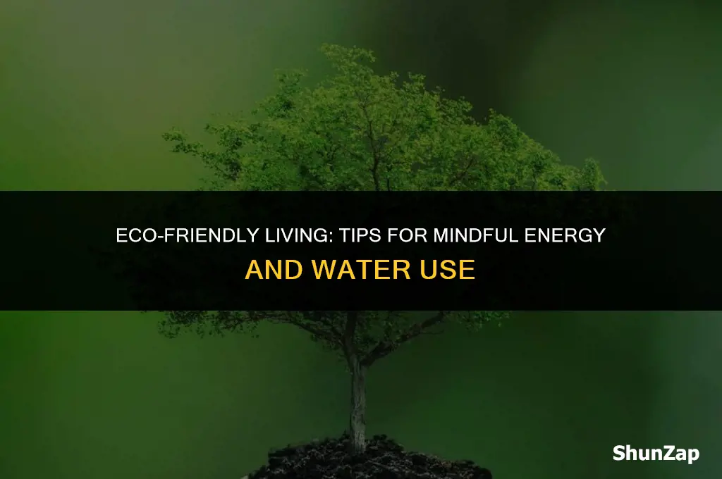 how to be considerate when using electric and water