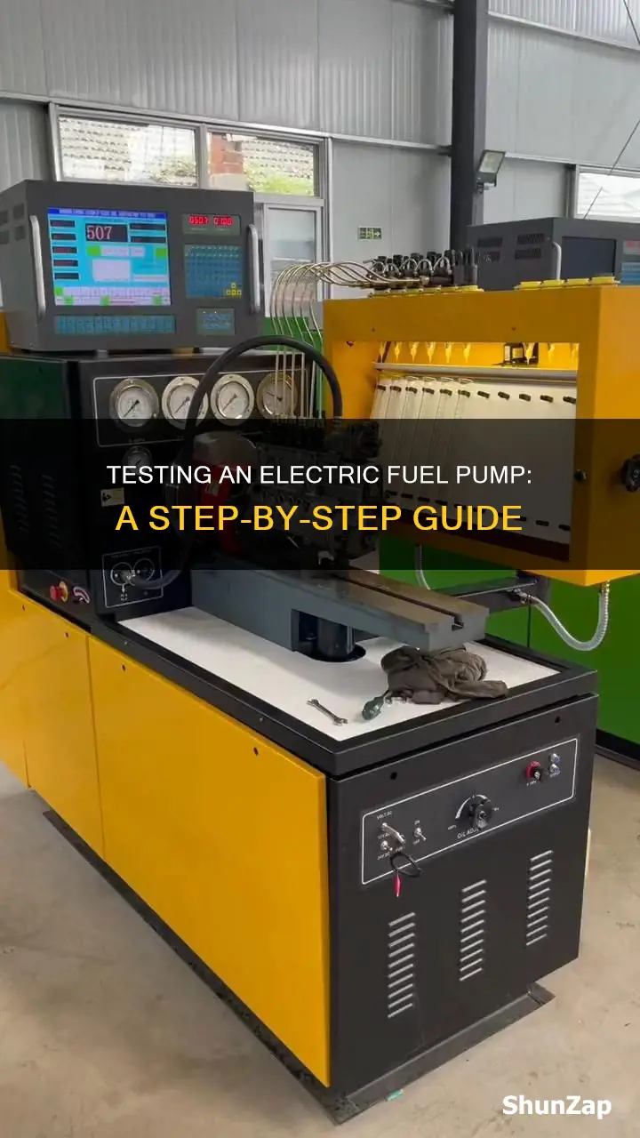 how to bench test electric fuel pump