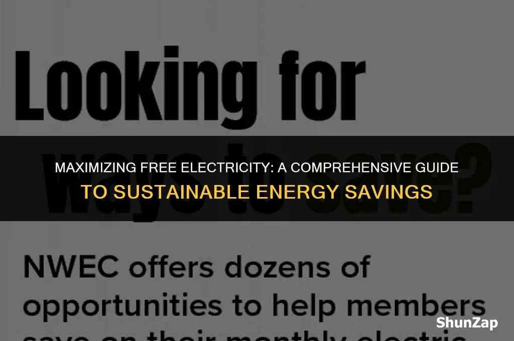 how to best use free electricity