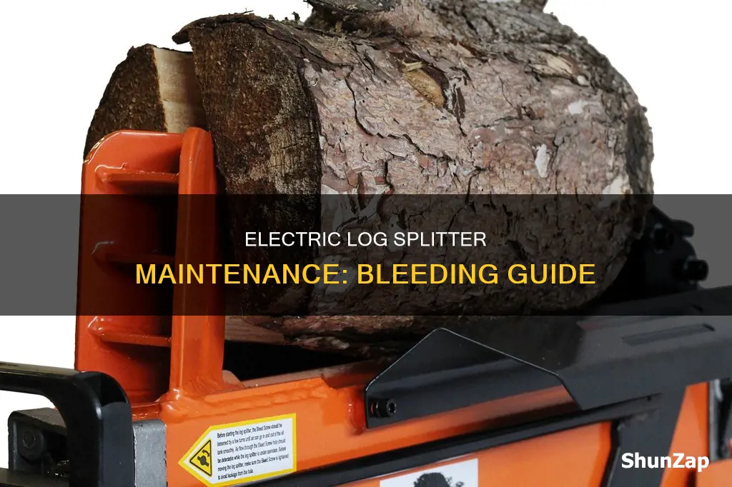 how to bleed an electric log splitter