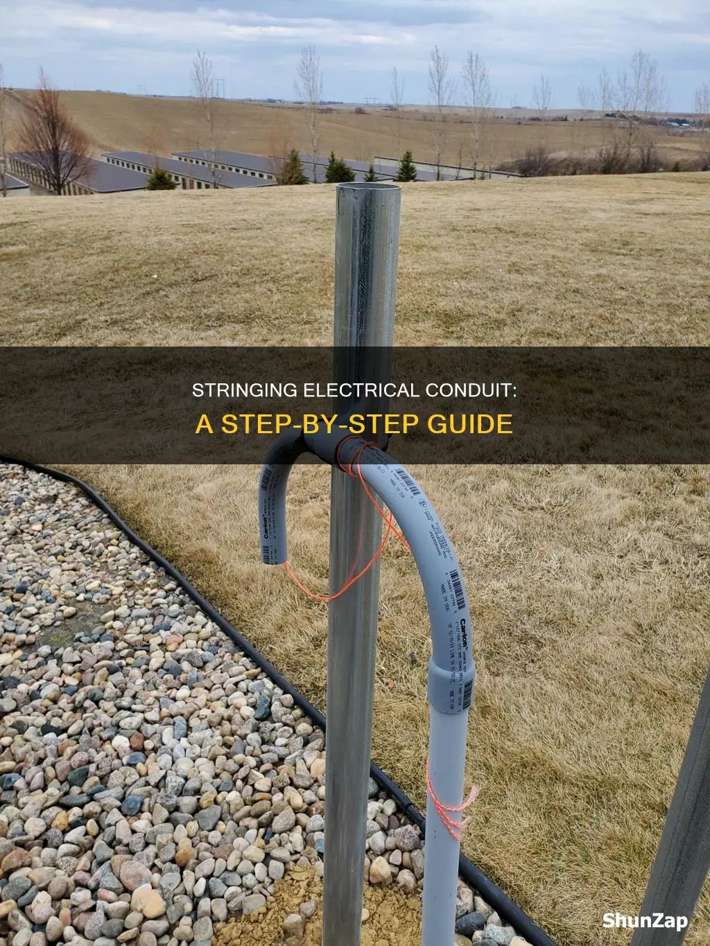 how to blow string through electrical conduit