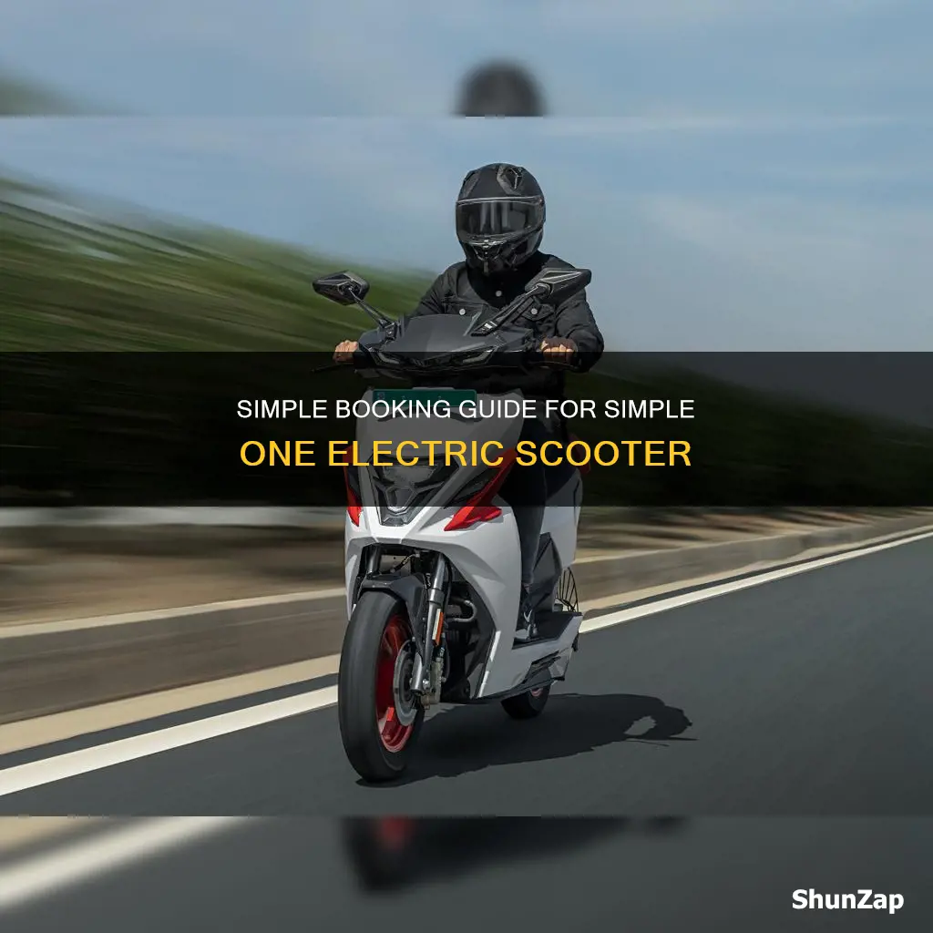 how to book simple one electric scooter