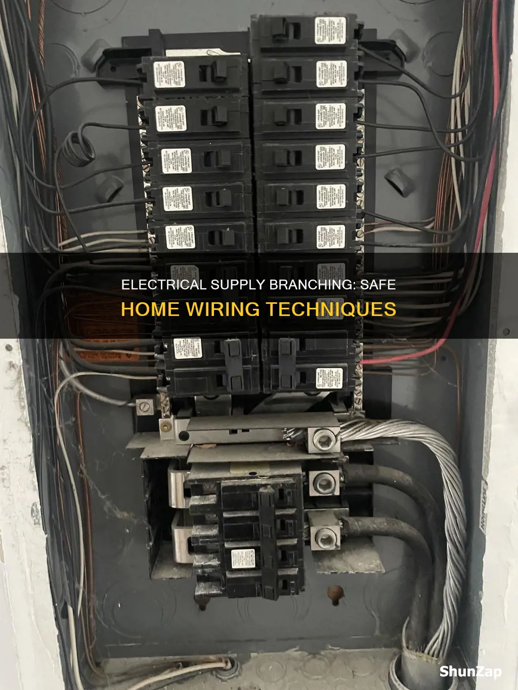 how to branch electrical supply to house