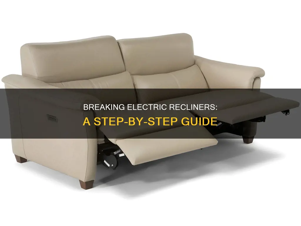 how to break apart electric reclining couches